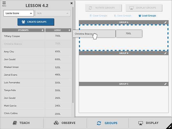 Creating groups UI